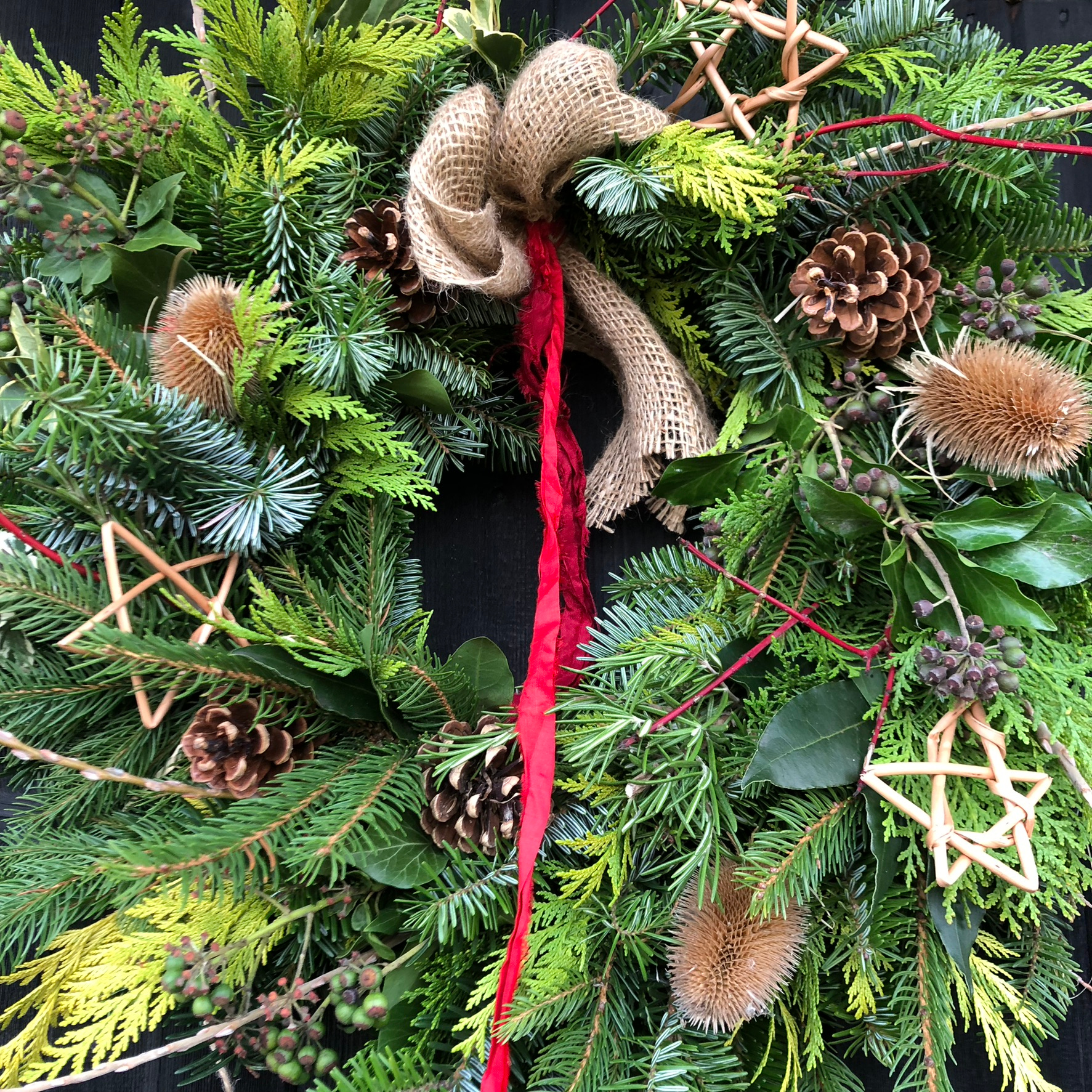 Wild Willow and Bloom Christmas Wreath