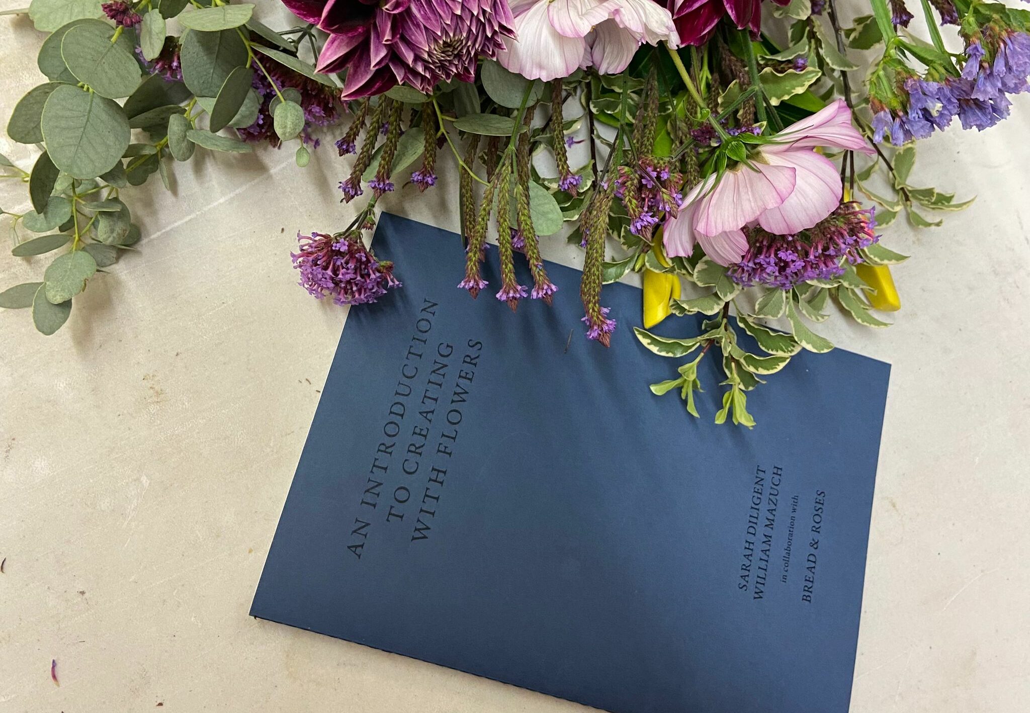 The handbook created specially for the Bread and Roses floristry courses by Sarah Diligent and William Mazuch